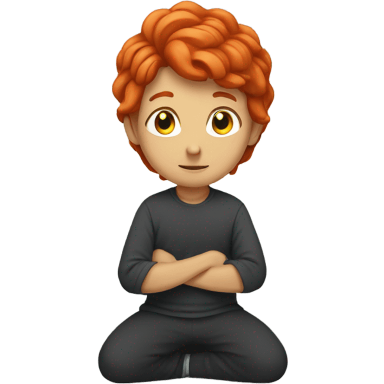 Redhead kneeling emoji