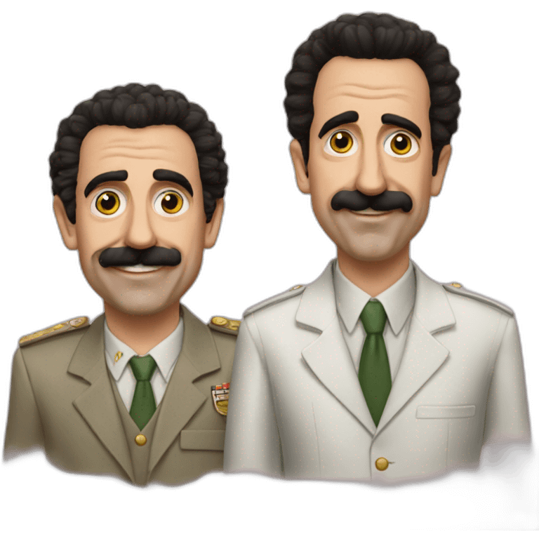 Borat with his cousin bilo emoji