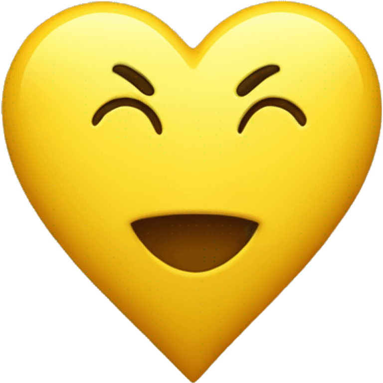 a yellow heart that looks like an emote emoji