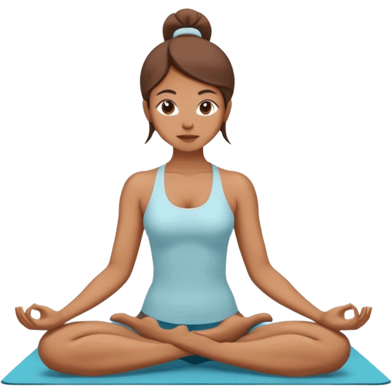 A woman is practicing yoga.

 emoji