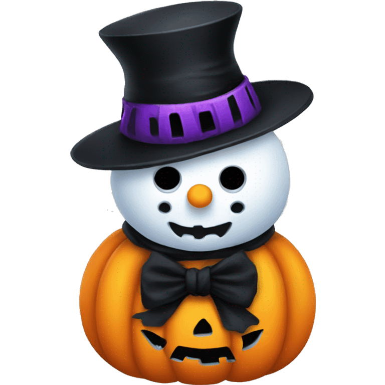 Gothic Emo Halloween Snowman emoji