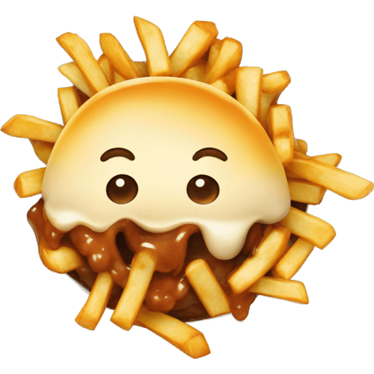 Poutine qui mange de la poutine emoji