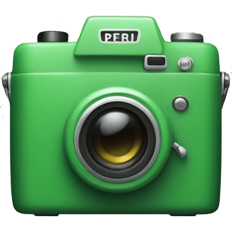 Green camera, perfi emoji