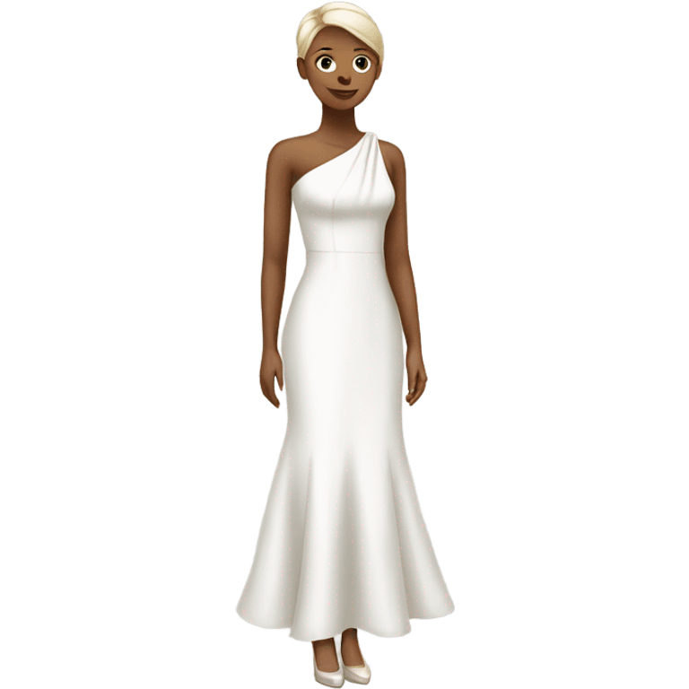 Elegant white dress emoji