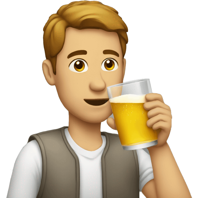 man drinking emoji