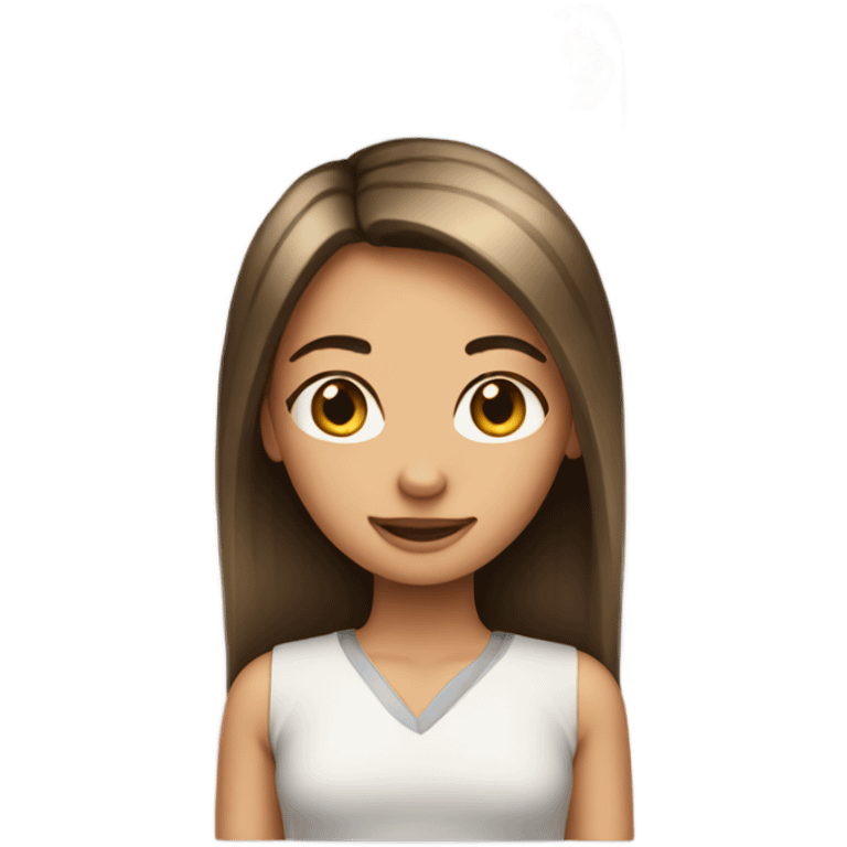 Girl with straight hair  emoji