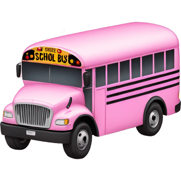 Pink school bus emoji