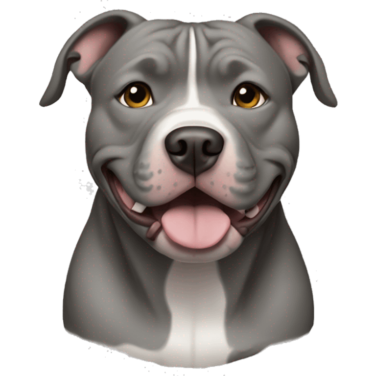 Grey pitbull without white emoji