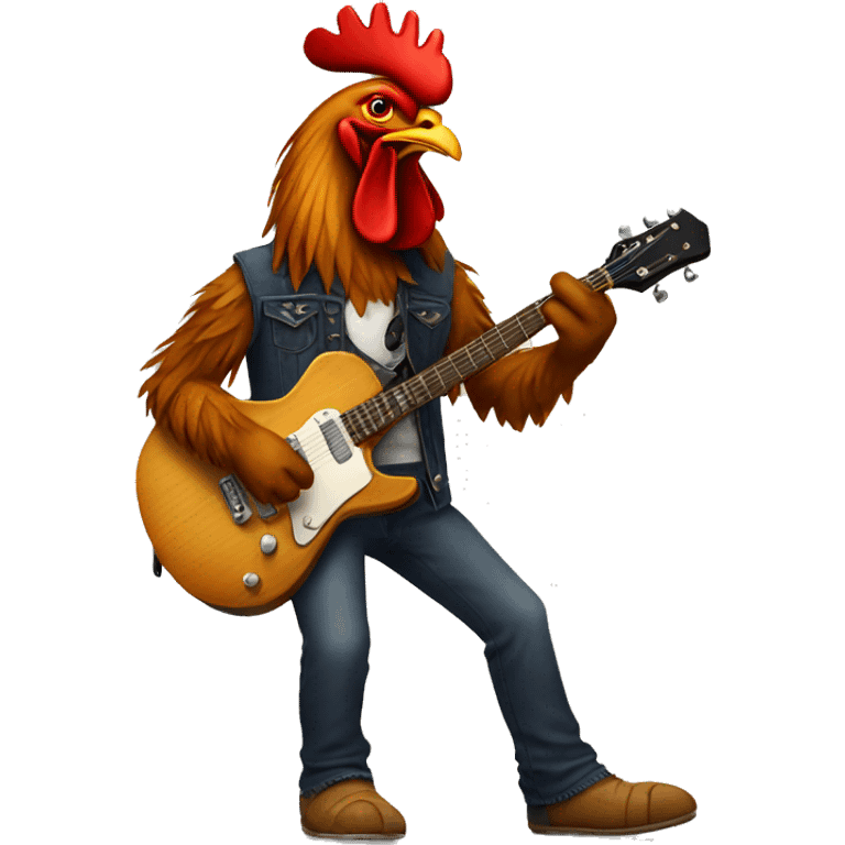 Guitarist rooster  emoji