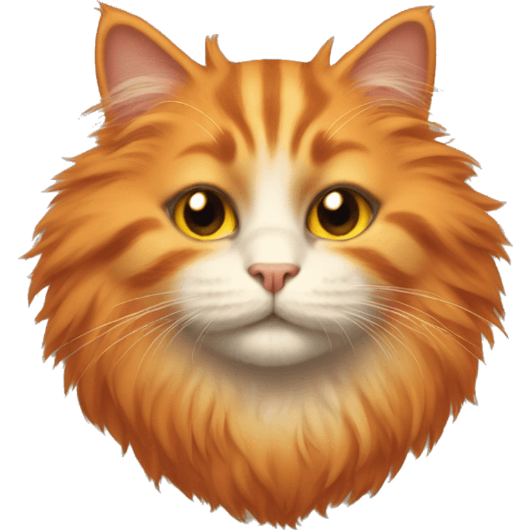 orange fluffy cat  emoji