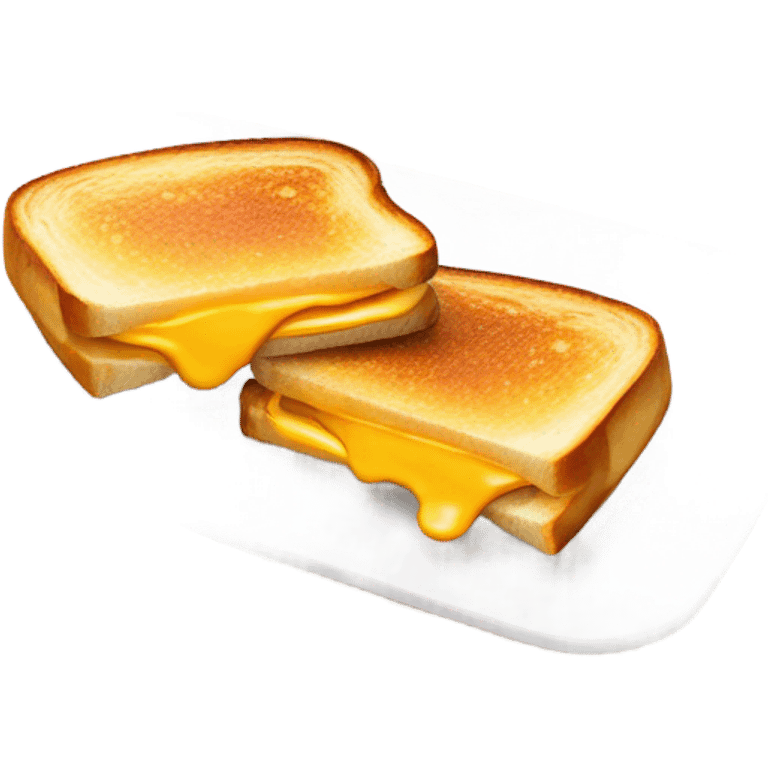 Grilled cheese sandwich on white plate emoji