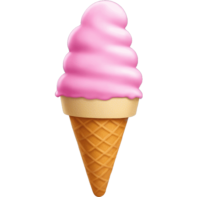 pink ice cream cone  emoji