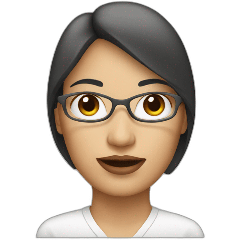 woman with graph emoji