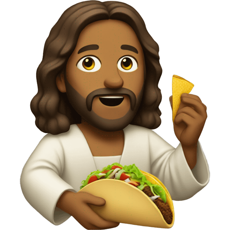 Jesus eating taco emoji