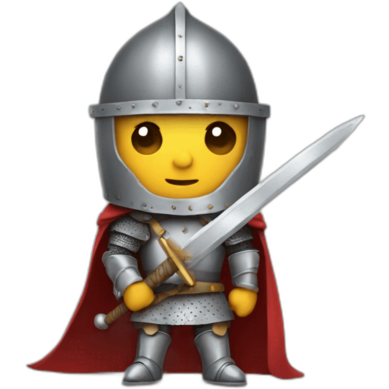 medieval knight holding a longsword emoji