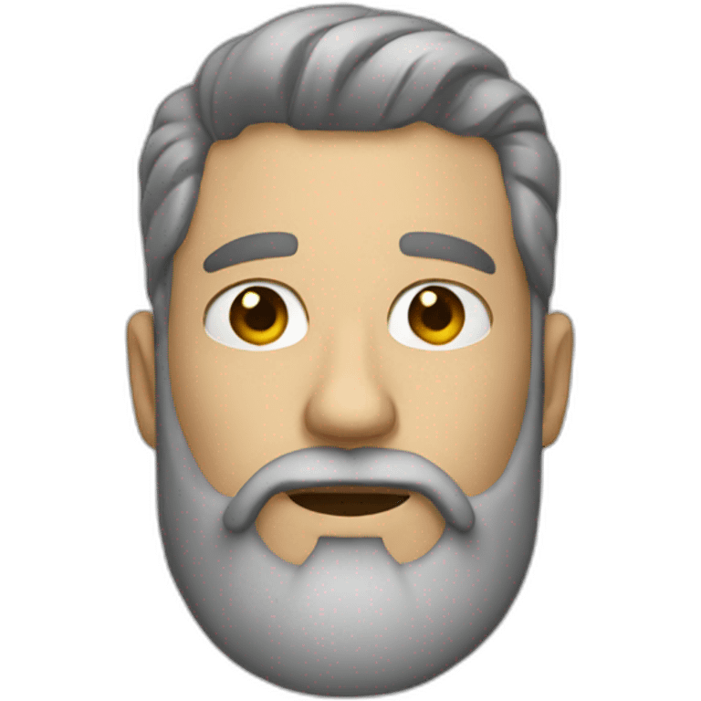 White Visual effects artist with beard emoji