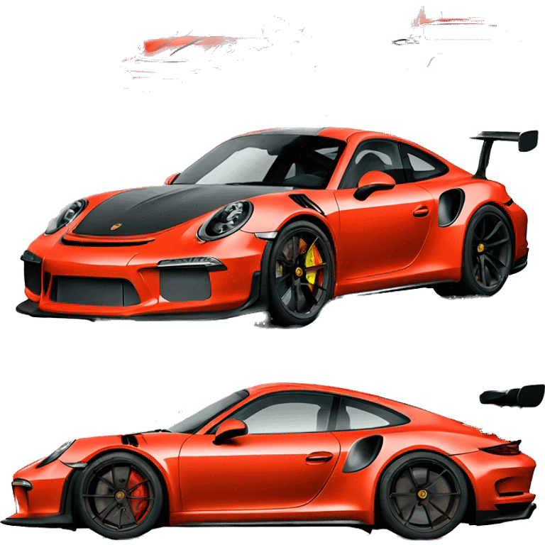 red Porsche gt3 rs front view emoji