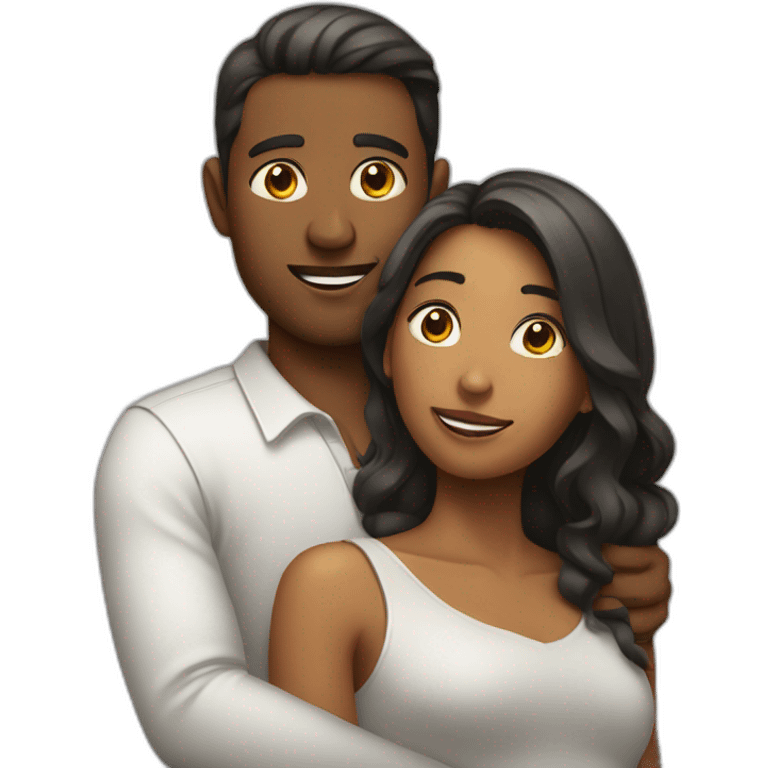 Women sitting on man's shoulder emoji