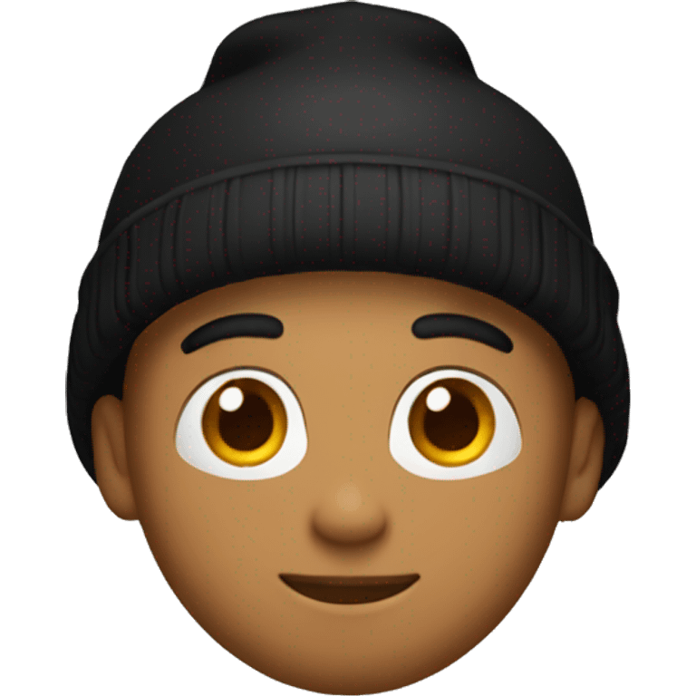 guy with black beanie,black hat,and a mone bag on his shoulder emoji