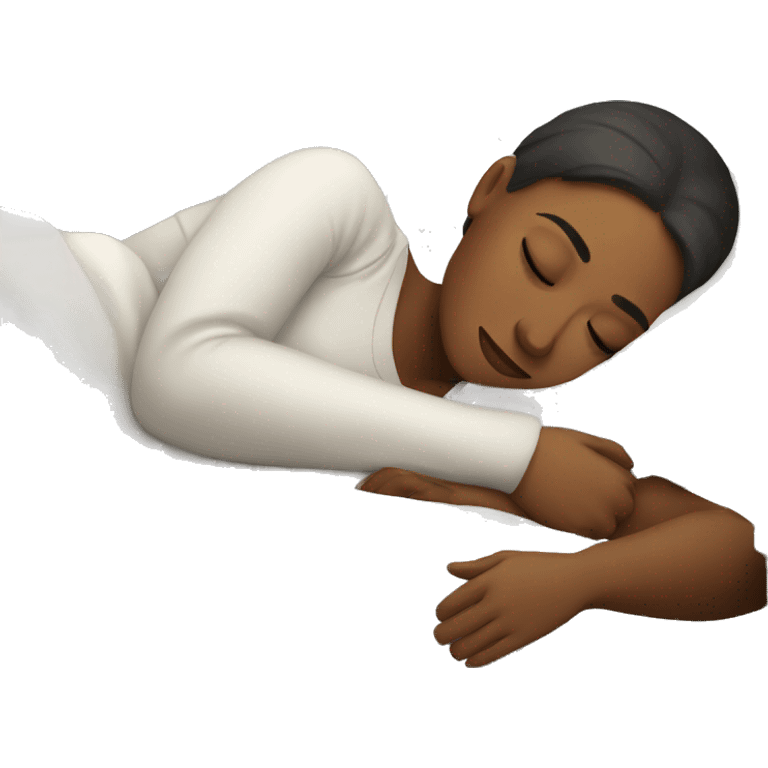 Woman asleep in bed emoji