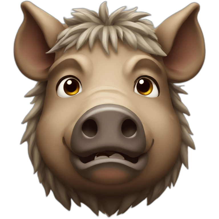 boar with chocked head expression emoji