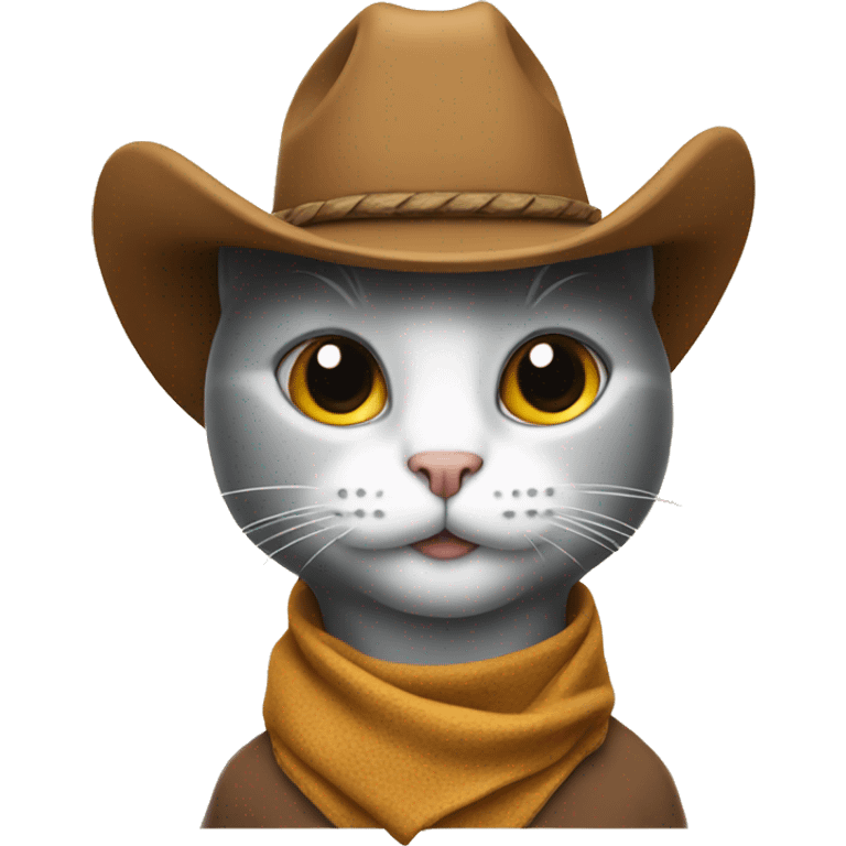 A cat with a cowboy hat  emoji