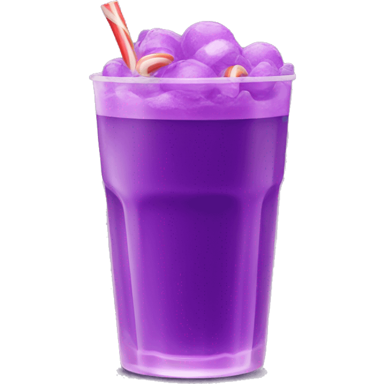 Purple drink with candy emoji