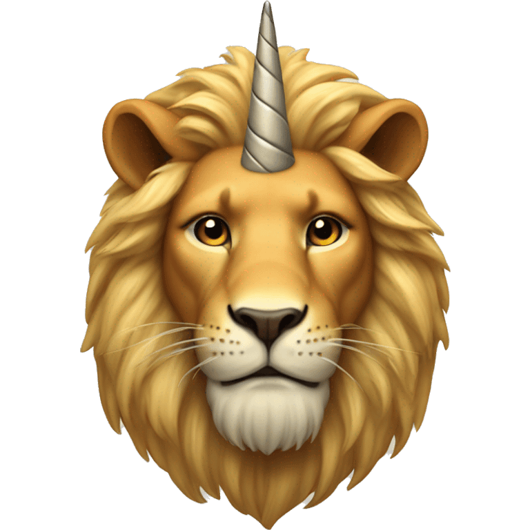 Lion with a unicorn horn emoji