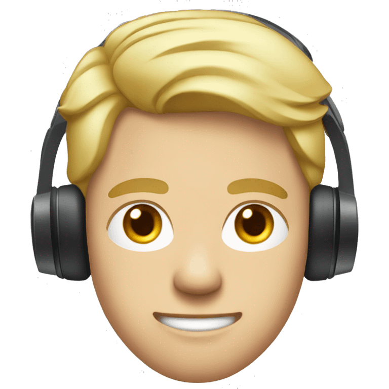 a man with headsets blond hair in vietnam emoji