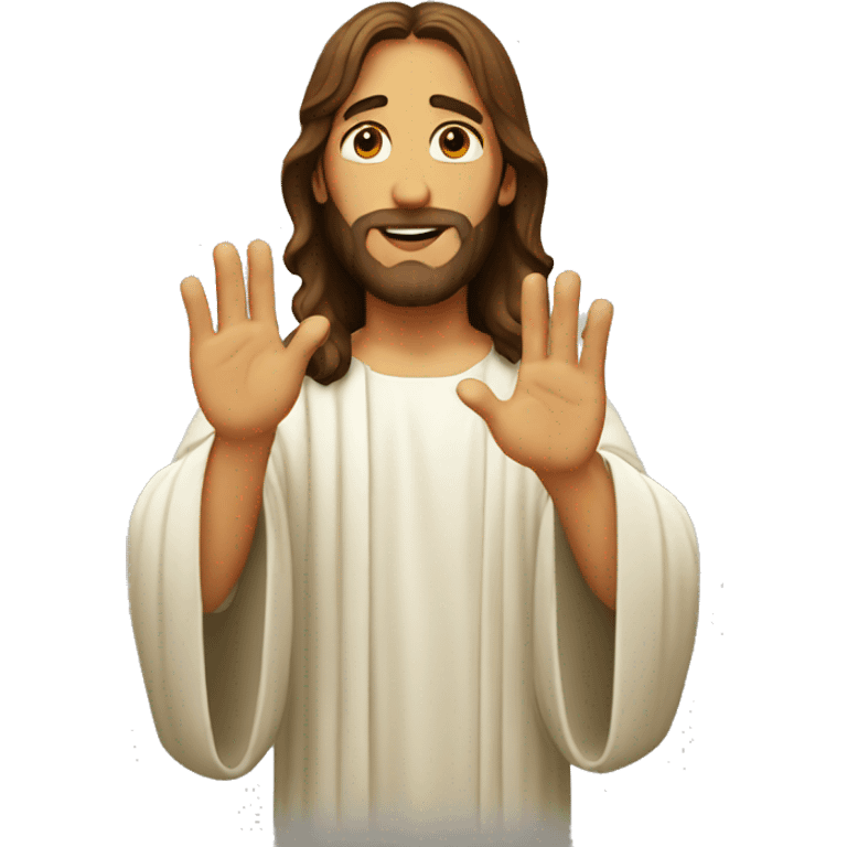 Jesus giving you his hand emoji