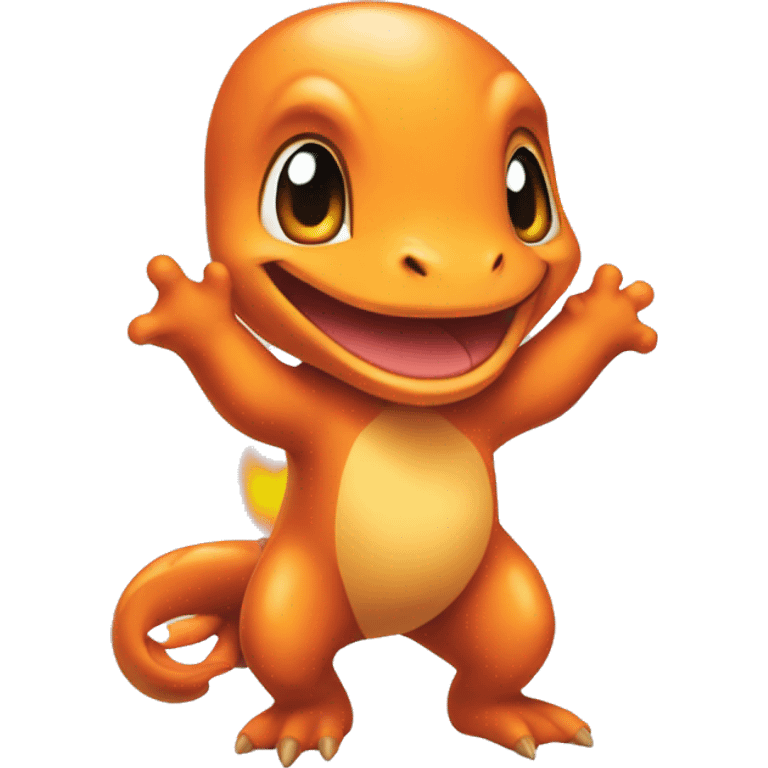 charmander on white background. emoji