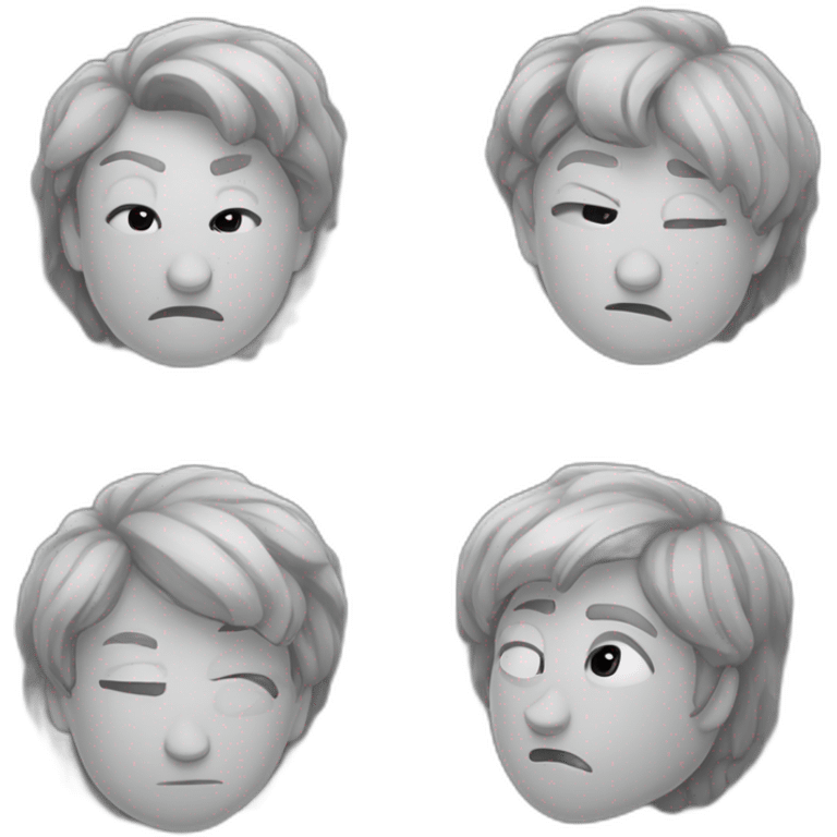 Desenho de linfócitos tristes emoji