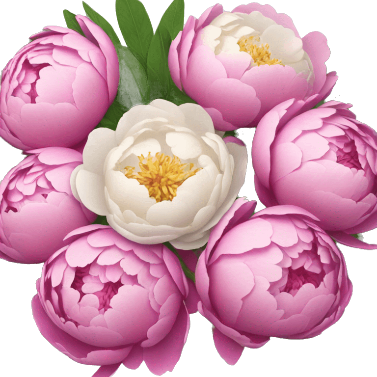 Peonies bouquet emoji