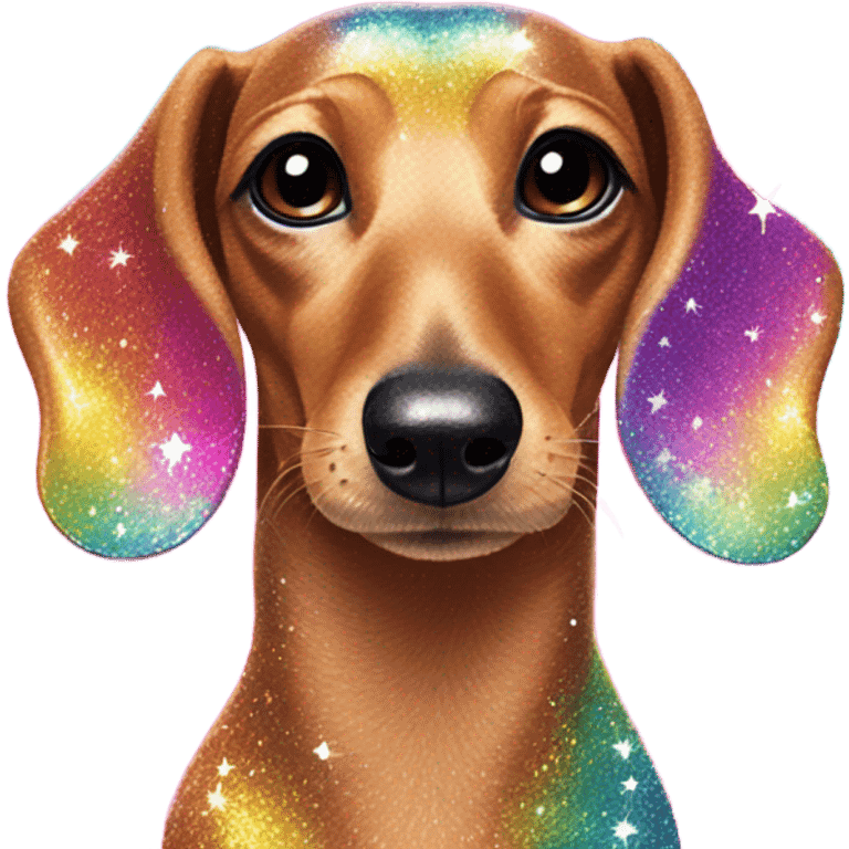 Lisa frank glitter dachshund  emoji