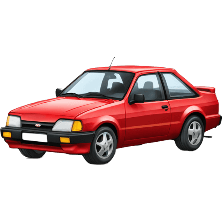 Create a red ford escort xr3i cab from 1990 emoji