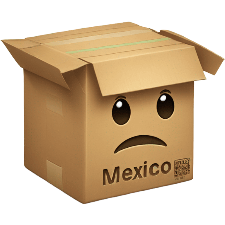 a box with "made in mexico" text emoji