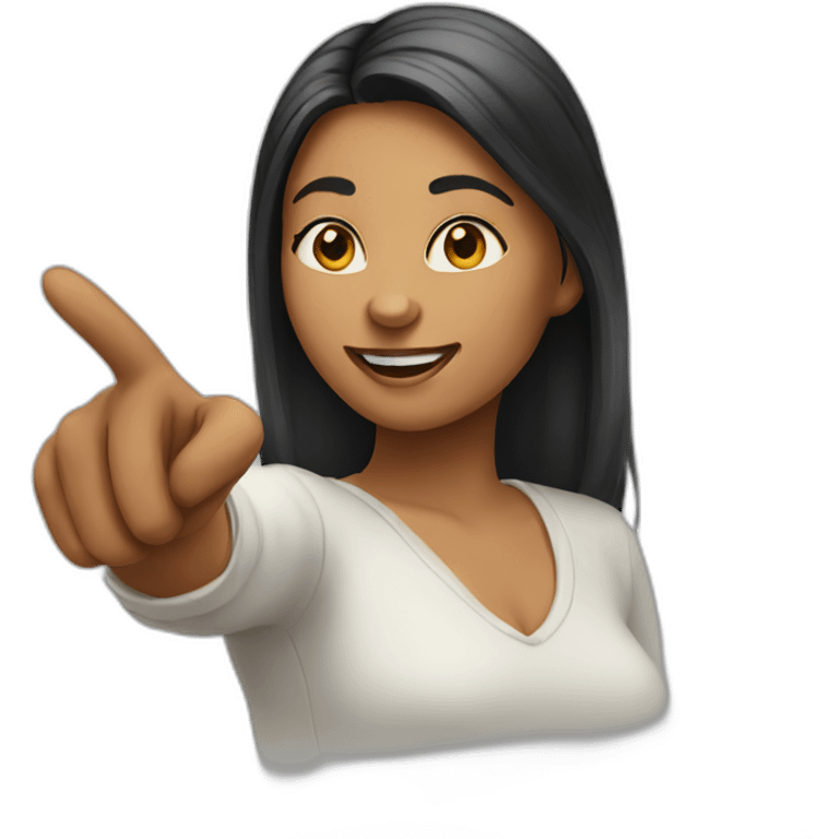 Woman Pointing at Cat emoji