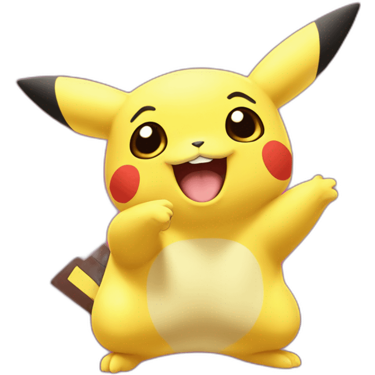 Pikatchu qui fait bonjour  emoji