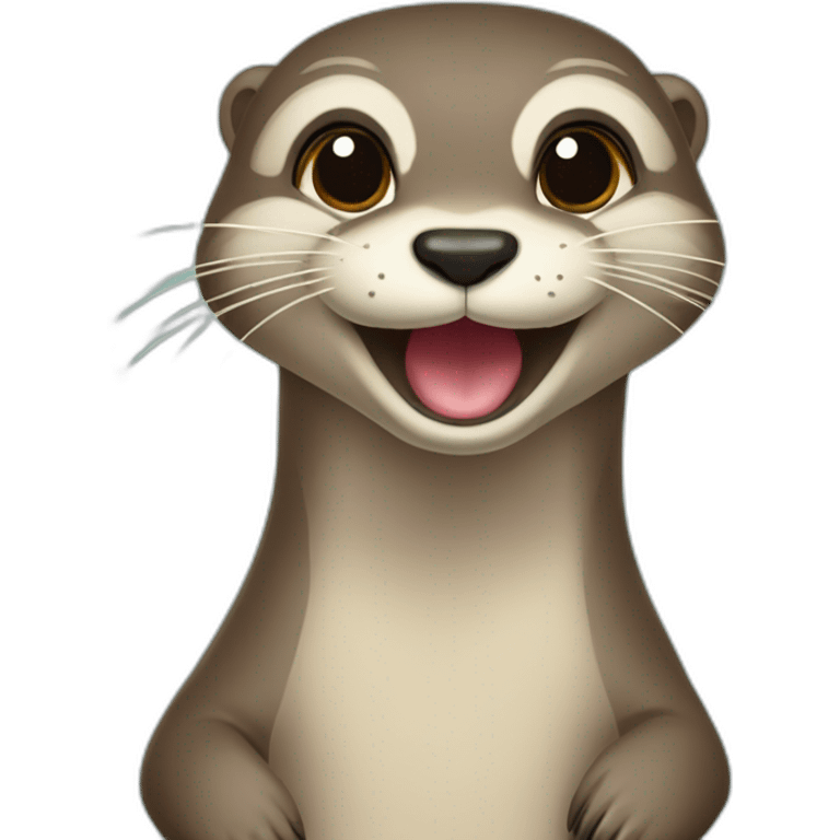 loutre qui fait un doigt d’honneur emoji