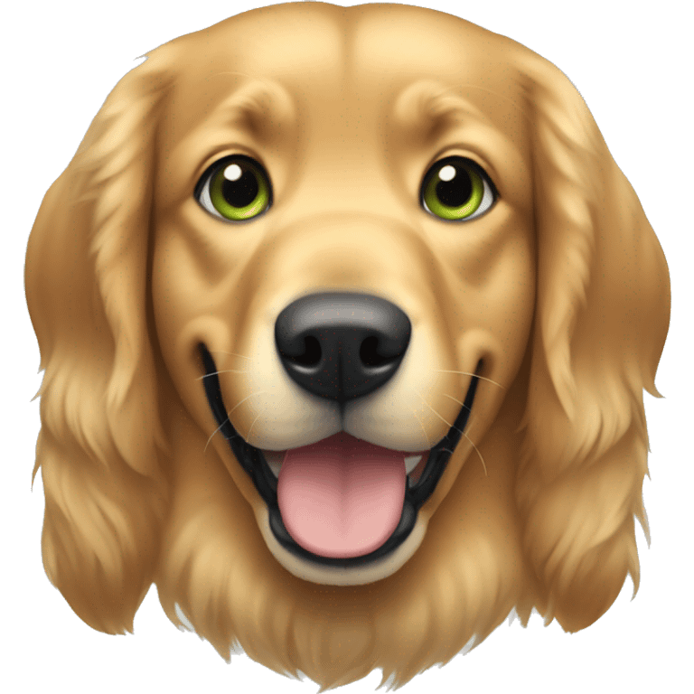 basketball, blueish greenish eyes, golden retriever emoji