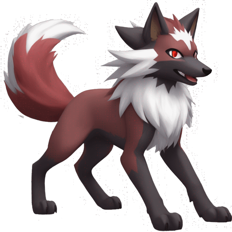 Lycanroc-Zoroark-Zorua full body emoji