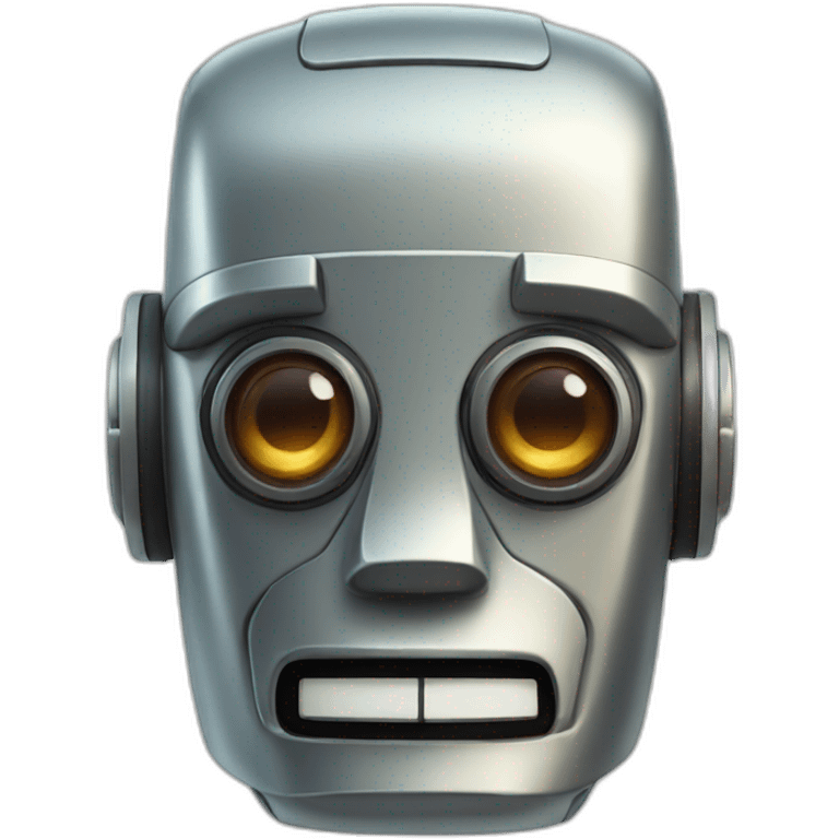 retro robot head emoji