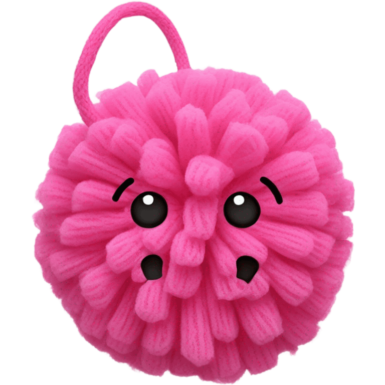 A pink loofah emoji