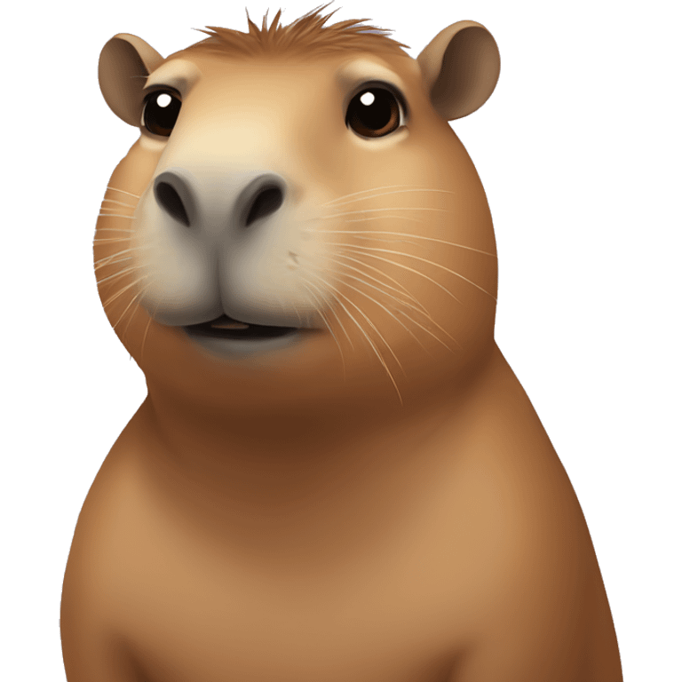 Capybara doing a side eye  emoji