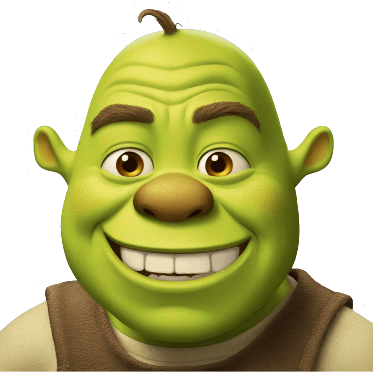 Shrek mewing emoji