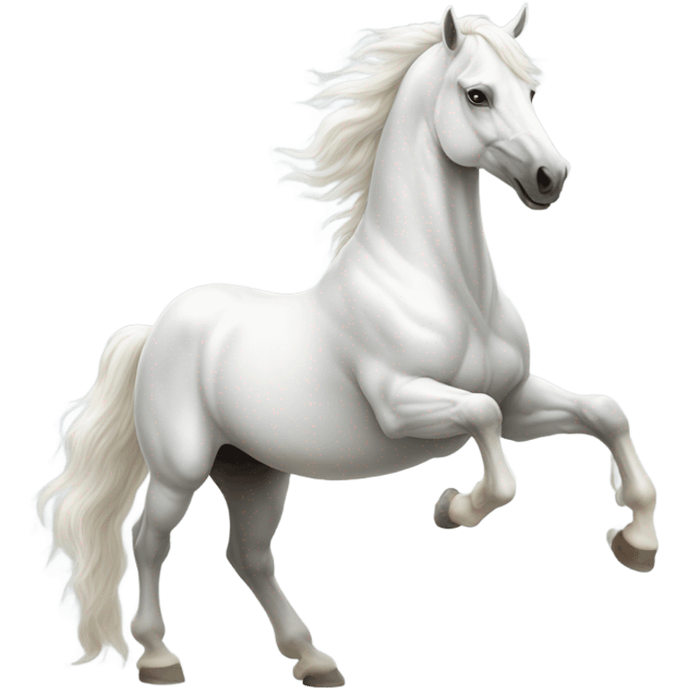 Rearing magestic white Horse emoji