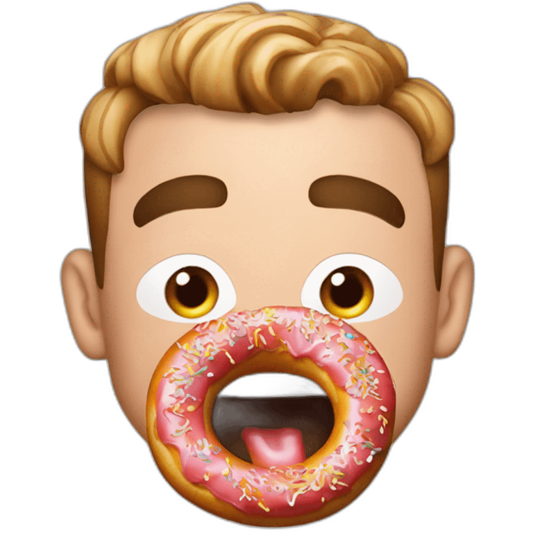 Robbie Williams eating a donut emoji