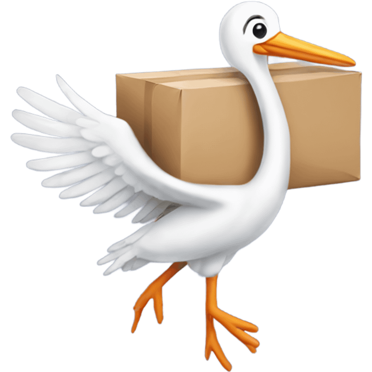 Stork carrying package  emoji