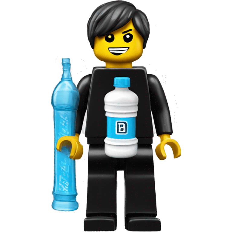 lego figurine with powerade bottle emoji