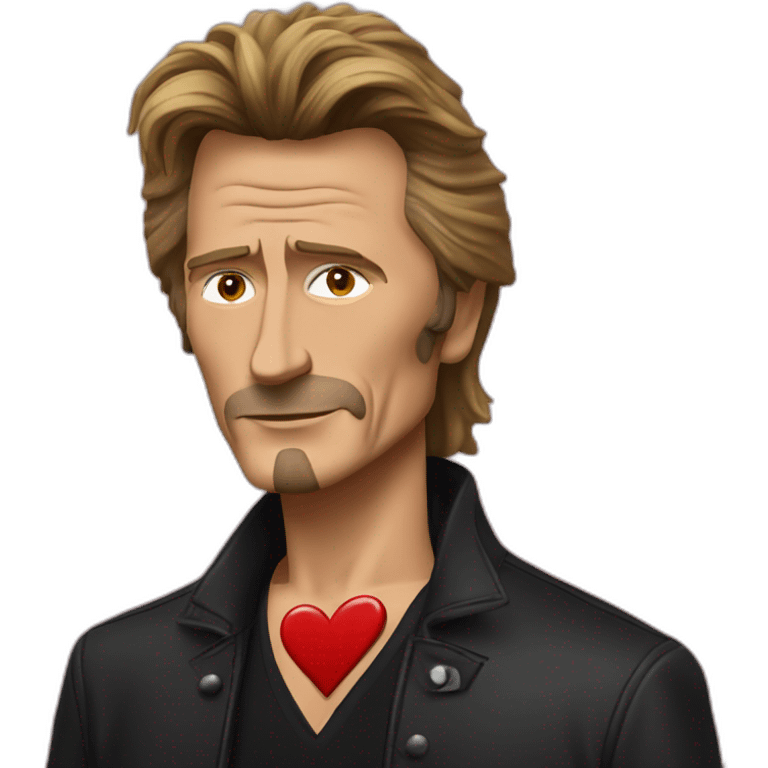 johnny halliday with heart emoji